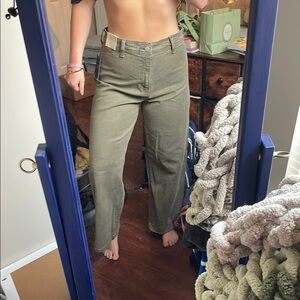 Universal Thread Olive Green Flare & Wide Leg Jeans